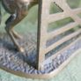 Vintage Large Solid Brass Horse on Base Horse Jumping Gate 11" x 9,5" Image 5