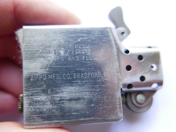 Vintage Zippo Lighter - Camo Camouflage Green Olive Drab Matte Finish