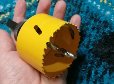 Holesaw Faithfull Varipitch 64mm HSS BI-Metal heavy duty professional with arbor adapter 32-210mml hole cutter