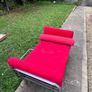 Red Single Sofa Bed / Futon Chair Image 2