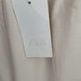 trousers Bnwt Zara cream wide leg trousers medium modal fabric Image 3