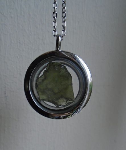 Gemstone jewellery, Floating pendant, Moldavite, Jewellery, Gift
