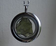 Gemstone jewellery, Floating pendant, Moldavite, Jewellery, Gift