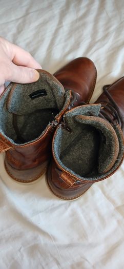 Mens brown bullboxer leather boots EU 46, UK 11