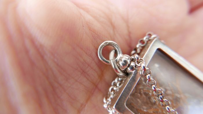 Vintage Sterling Silver 925 Flower Necklace (length 27" - 23,6g)