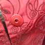 Vintage Betty Barclay red blazer with embossed floral detail small Image 5