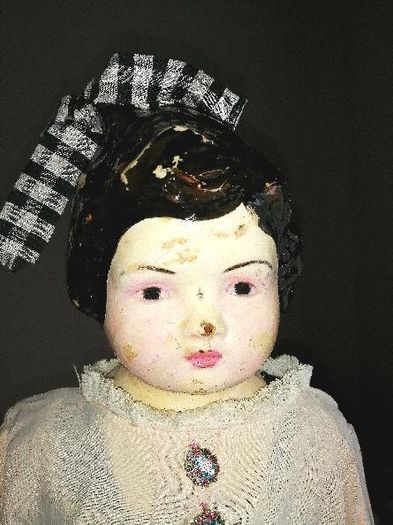 Antique Papier Mache Victorian German Doll