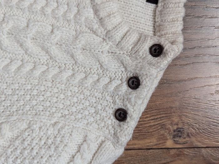 Next Boys Cream Cable Knit Jumper Size 6-7 years