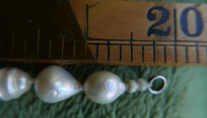 Vintage White Baroque Pearl Necklace
