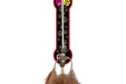 Pet Nova Cat Rod Brown Feathers Toy