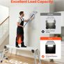 Folding Work Platform, Adjustable Height 584-876 mm, 1016 x 305 mm Aluminum Step Stool, 226.8 kg Load Capacity, Heavy Duty Non-Slip Platform Ladder Image 2