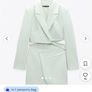 Zara sage green playsuit drape jumpsuit mini dress suit ( jacket + skirt )XS 6/8 Image 2