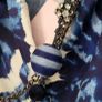 Made in Italy navy and cream abstract print tunic style midi SzL (Fit 12-14UK) Image 9