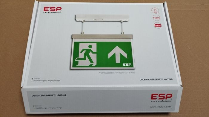 Hanging emergency exit lights