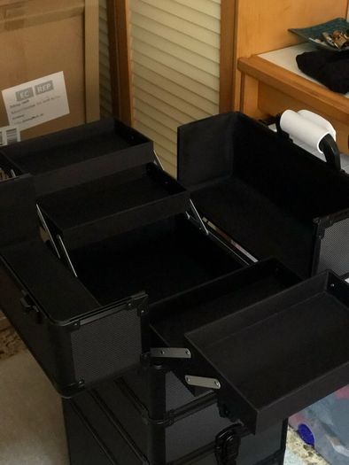 BRAND NEW Make Up Case Hairdressing Vanity Beauty Cosmetic Box Trolley Large