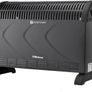 FREE EXPRESS SHIPPING 2000W Electric Heater Portable Convector Heater 3 adjustable heat settings fast heating space heater free stand heater wall mounting heater including wall bracket Manual Thermostat Black Image 4