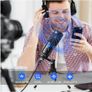 USB Microphone Condenser D80 Recording Microphone with Stand and Ring Light for PC Karaoke Streaming Podcasting for Youtube Image 2