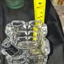 Pair of Heavy, Clear Crystal Glass Cube Shaped Votive Candle Holders, Image 4