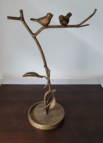 Jewellery Stand Birds Gold