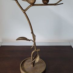 Jewellery Stand Birds Gold