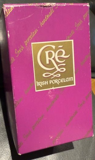 Cre Irish Porcelain Boot Flowers Vines Delicate. Irish Porcelain