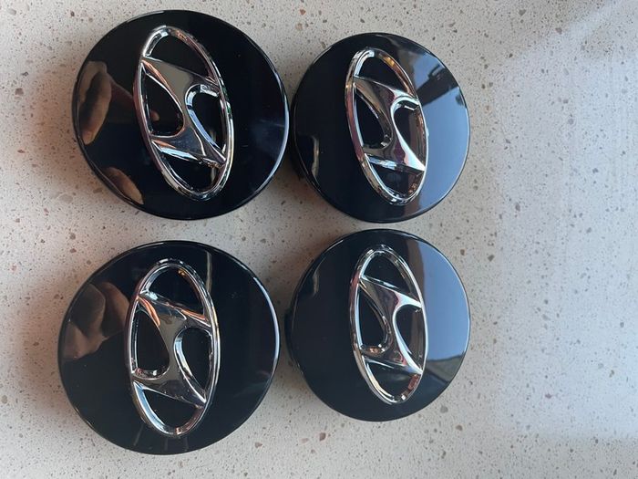 4 x Hyundai Alloy Wheel Centre Caps 60mm
