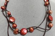 Sterling silver pearls necklace