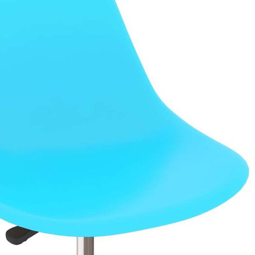 Swivel Dining Chairs 4 pcs Blue PP