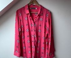 Mint Velvet Hot Pink Geo Tile Print Blouse