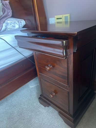 Mahogany Sleigh Bed Loire Bed Frame High End