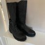 NeroGiardini Womens black leather biker boots Image 3