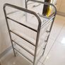 4 Tier Stainless Steel Kitchen Trolley with Plastic Baskets Image 5