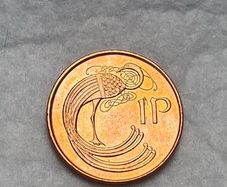Irish decimal one-penny (1P)