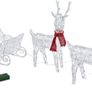 LED Reindeer with Sleigh White Battery Operated Timer Christmas Lighting for Outdoor and Indoor Use Christmas Figure Image 4