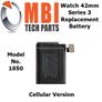 Apple Watch 42mm Series 3 Replacement Battery A1850 352mAh Cellular Image 2