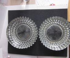 Two Vintage Indiana Glass Diamond Point  Bowls