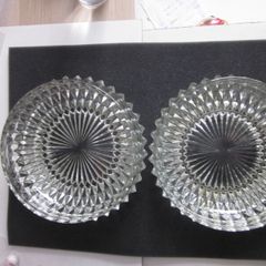 Two Vintage Indiana Glass Diamond Point  Bowls