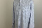 Zara Man blue &amp; White small check cotton shirt M 42 inch Chest postage included