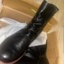 Mens Black leather boots size 8 Image 2