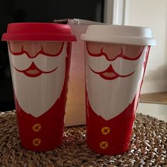 Costa Coffee Travel Ceramic Mug Santa Christmas Festive With Lid