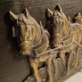 Vintage Solid Brass Horse Plough Coat Rack Image 8