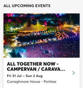 All Together Now Campervan Ticket