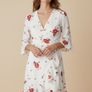 GAP Lightweight Floral Summer Wrap Beach Dress Soft Romantic Midi XS Image 3