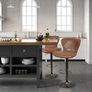 Set of 4 Bar Stools, Faux Leather Bar Chair, Vintage Bar Chair, Image 3