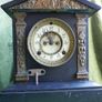 Vintage C19th American Ansonia Mantel Clock Black Marble Clock (works well and keeps time) Image 3