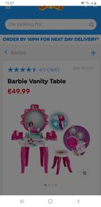 barbie vanity table