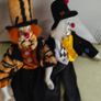 SET OF 2 Vintage clown with ceramic face. Image 3