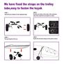 Universal Kayak Cart Canoe Carrier Trolley for Carrying Kayaks,Canoes,Paddleboards with Plastic Wheels Image 5