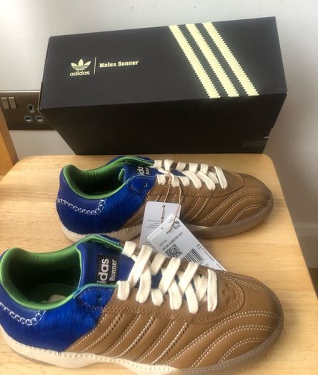 Adidas x Wales Bonner Samba Fox Brown Royal Blue UK 5 EU 38 Boxed