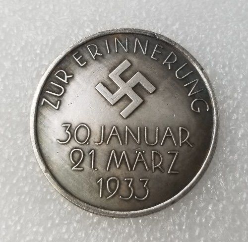 Ww2 Mark German Coin  Hitler Luftwaffe Swastika Nazi Warplane  Reichsmark